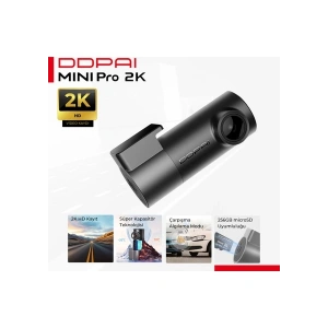 DDPAI Mini Pro 2K Araç İçi Kamera - 2K HD Çözünürlük - NightVIS 2.0 Gece Görüşü - Süper Kapasitör