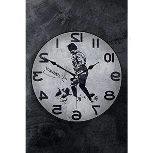 Dekoratif 36 Cm Bombe Cam Duvar Saati - Sessiz Mekanizma