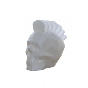 Dekoratif Beyaz Tasarım Pena Tutucu, Kurukafa Temalı