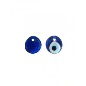 Delikli Cam Nazar Boncuğu, 4 cm - 1 Adet