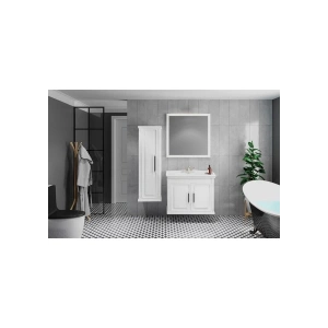 Denko Albatros 80 cm Beyaz Kapaklı Banyo Dolabı