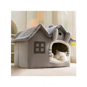 Derin Uyku Kedi Evi Çıkarılabilir Minderli