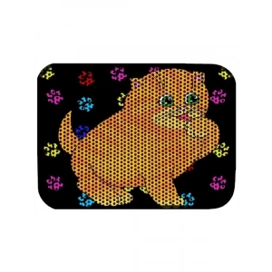 Desenli Elekli Kedi Tuvalet Önü Paspası - 60 x 45 cm