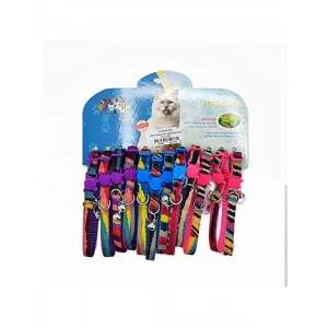 Desenli Kedi Boyun Tasması, 10mm-28cm (12li)