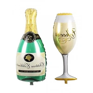 Dev Boy Şampanya Kadeh Folyo Balon Seti