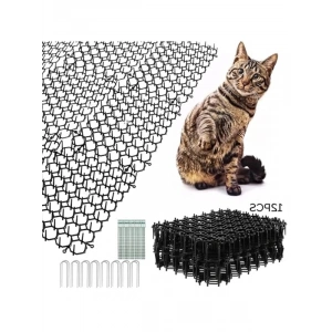 Dikenli Kedi Kovucu Mat, 12 Adet ile 20 x 15 cm Boyutlarında Koruma Sağlar