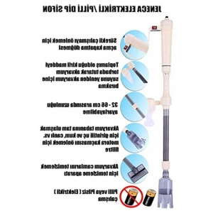 Dip Süpürgesi Pilli ve Adaptörlü Pratik Kullanım