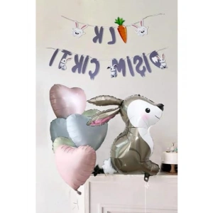 Diş Buğdayı Süsleme Seti - Tavşan ve Kalp Temalı