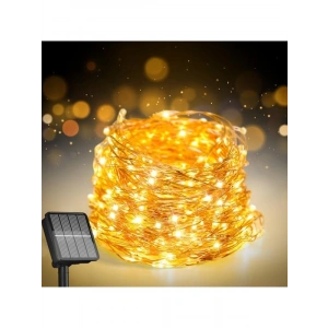 Dış Mekan için Solar String Işıklar, 200 LED 72 Ft Güneş Işığı Dış Mekan Su Geçirmez 8 Modlu, Güneş Işığı Dış Mekan Veranda Ağacı Noel Partisi Düğün Dekoru için (Sıcak Beyaz)