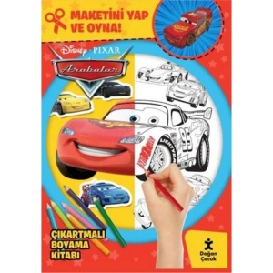 Disney Pixar Arabalar - Çıkartmalı Boyama Kitabı - Maketini Yap ve Oyna!