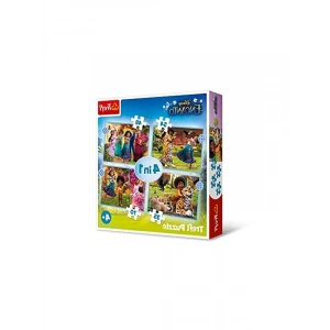 Disney Temalı 4ü 1 Arada Eğlenceli Puzzle Seti