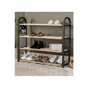 Doğal Ahşap 4 Katlı Raf Ünitesi