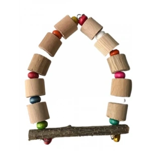 Doğal Ahşap Kuş Salıncağı ve Oyuncak - 1 Adet