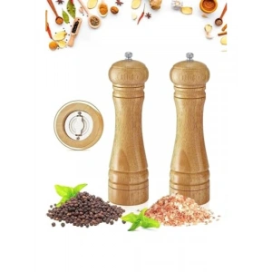 Doğal Ahşap Manuel Baharat Değirmeni, 15 cm