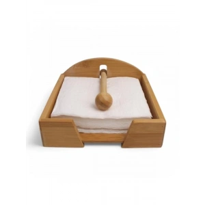 Doğal Bambu Kare Peçetelik - Rüzgar Koruma Aparatı ile