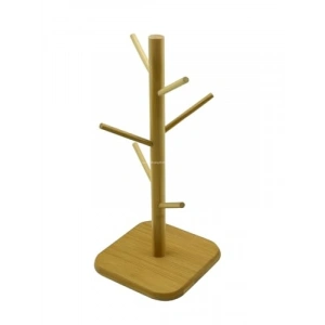 Doğal Bambu Kupa Bardak Askısı, 6lı Stand