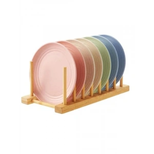 Doğal Bambu Tabak Düzenleyici – Çok Amaçlı 10 Bölmeli Mutfak Organizeri