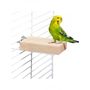 Doğal Çam Ağacı Kuş Tüneği - Dikdörtgen, 7.5 cm x 4 cm