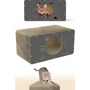 Doğal Karton Kedi Tırmalaması ve Tırmalama Evi