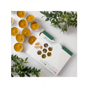 Doğal Petek Balmumu Tealight Mum Seti (12 Adet)