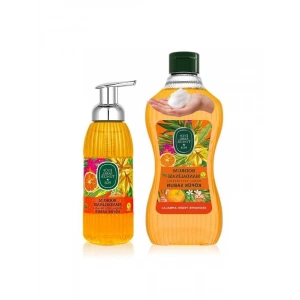 Doğal Zeytinyağlı Köpük Sabun Seti, 1.5 lt + 500 ml, Lüks Temizlik