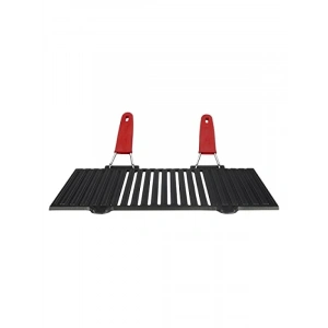 Döküm Mangal Izgarası, Çift Silikon Kulplu, 40 x 25 cm