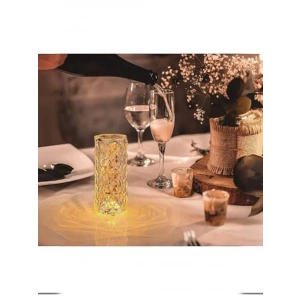 Dokunmatik Sensörlü RGB Gece Lambası, Şarj Edilebilir Masa Lambası ile Kristal Elmas Tasarım