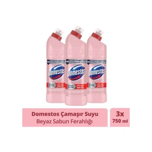 Domestos Çamaşır Suyu Beyaz Sabun Ferahlığı 750 ml X3