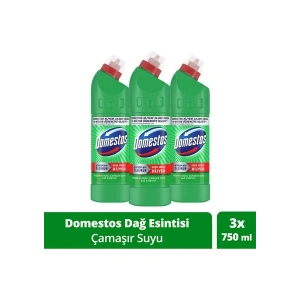 Domestos Yoğun Kıvamlı Çamaşır Suyu Dağ Esintisi 750 ml X3