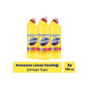Domestos Yoğun Kıvamlı Çamaşır Suyu Limon Ferahlığı 750 ml X3