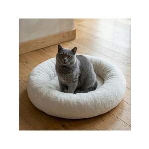 Donut Şeklinde Kedi ve Köpek Yatağı, Yıkanabilir