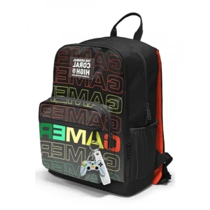 Dört Bölmeli Siyah Gri Ortaokul Çantası