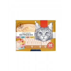 Dört Lezzetli Krema Kedi Ödülü - 50 Adet (14 gr)