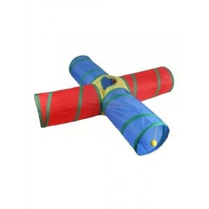 Dört Yönlü Eğlenceli Katlanır Kedi ve Köpek Oyun Tüneli
