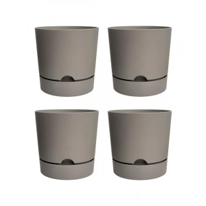 Drenajlı Plastik Çiçek Saksısı, 4 Adet, 25 cm, 9 Litre Kapasite