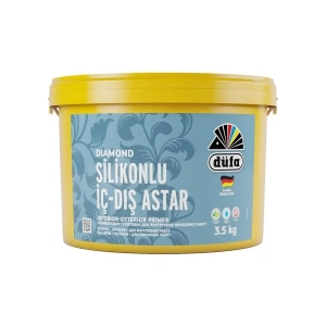Düfa Diamond Silikonlu İç Cephe ve Dış Cephe Astar Beyaz 3.5 kg Yüksek Kapatıcılık ve Kolay Uygulama