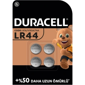 DURACELL LR44 (4’li Paket) özel alkalin pil 1,5V (A76)