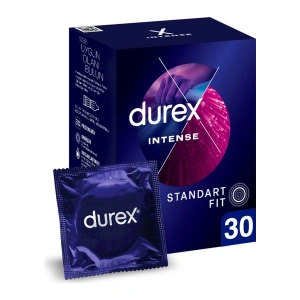 Durex Intense Prezervatif 30 Adet Ekstra Uyarıcı Jelli Tırtıklı ve Kabartmalı
