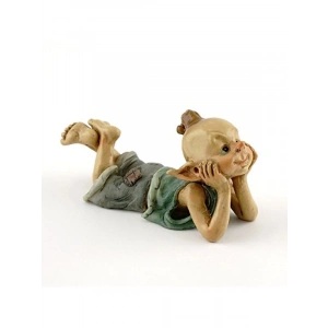 Düşünce Heykelli Küçük Minyatür Peri ve Teraryum Bahçe Figürü