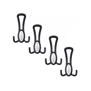Duvar Montajı İçin Portmanto Vestiyer Askılık - Siyah, 4 Adet