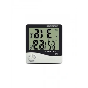 Duvara Asılabilen Sıcaklık ve Nem Ölçer, Saatli Termometre