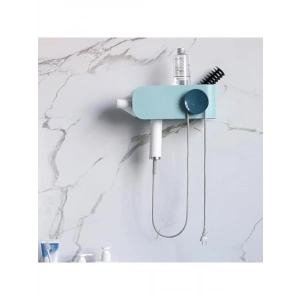 Duvara Monte Saç Kurutma Makinesi Tutucu, Mavi Banyo Organizatörü