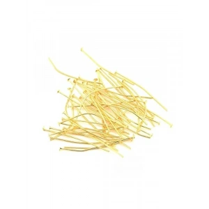 Düz Başlı Takı ve Tesbih Çivisi Seti, Gold Renk 50 Adet