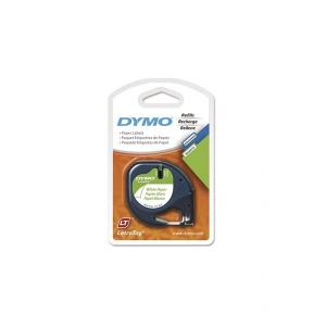 Dymo S0721510 Beyaz LetraTag Kağıt Şerit (12mm x 4mt)