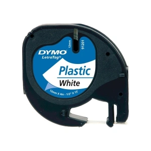 Dymo S0721660 Letratag Plastik Etiket 12 mm X 4 Metre Beyaz 91201