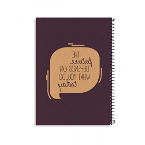 Eco Kraft Spiralli Defter - Mor, 200 Sayfa