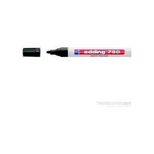 Edding 750 Siyah Boya Dekor Marker Kalemi 2-4 mm Çizgi Kalınlığı Renkli Yüzeyler İçin