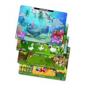 Eğitici Ahşap Puzzle Seti, 24 Parça ile 3 Yaş Üzeri