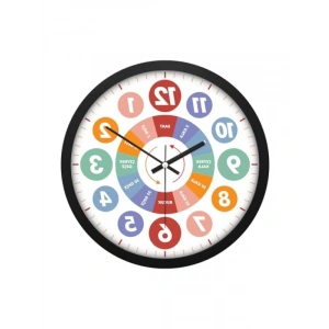 Eğitici Duvar Saati - 30 cm, Sessiz Mekanizma