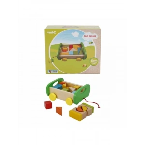 Eğitici Tahta Çekme Araba